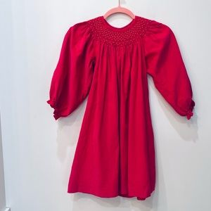 mom&me boutique smocked pink dress girls size 6